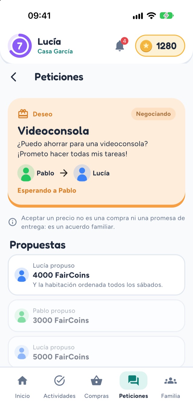 Negociación de una recompensa en FairCoins en FairHome